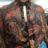 vintage patterned πουκαμισο