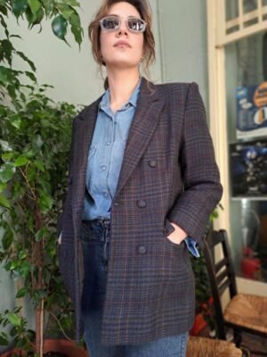 καρο blazer (μπλε, μπλε ραφ, μπορντο, χακι)