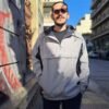 vintage Umbro half zipped αθλητικο jacket (light grey, μαυρο)