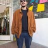 vintage suede jacket (camel)