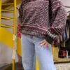 unisex πλεκτή μπλούζα με σχεδιο
