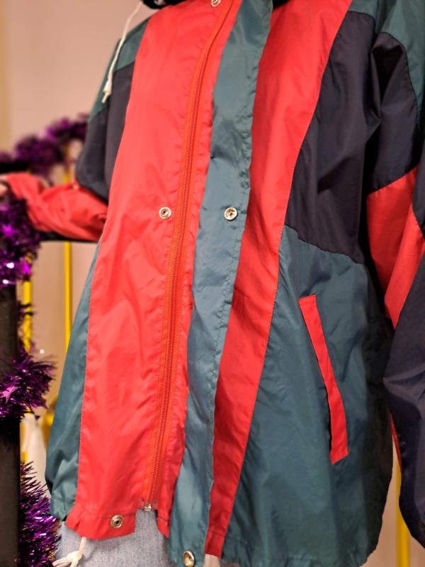 vintage unisex light jacket ( πορτοκαλι, κυπαρισσι, μαυρο) - Image 3