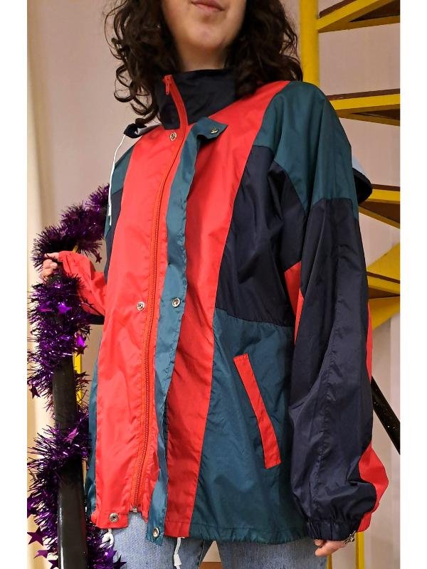 vintage unisex light jacket ( πορτοκαλι, κυπαρισσι, μαυρο) - Image 2