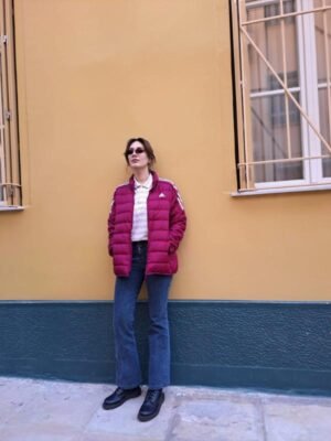 unisex Adidas puffer jacket (φουξια)