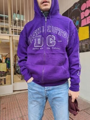 unisex Μωβ ζακέτα με κουκούλα