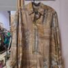 vintage patterned πουκαμισο (ωχρα, μπεζ, λαδι,γκρι)