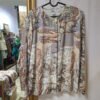 vintage patterned πουκαμισο χωρις γιακα(καφε, γκρι, ,μπεζ, ματζεντα, μαυρο)
