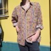 vintage floral & geometrical patterned shirt