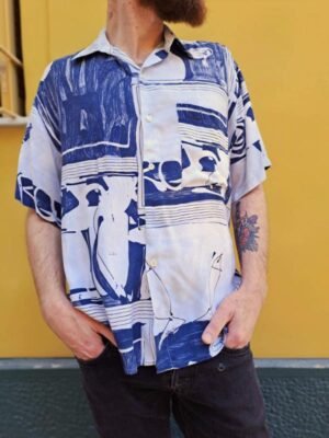 vintage abstract patterned shirt