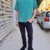 vintage Timberland, cool green shirt