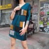 super mini geometrical patterned dress