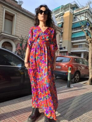 vintage maxi floral empire style gown dress