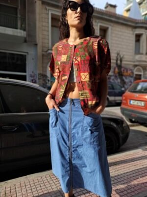 vintage crazy patterned πουκαμισο