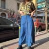 vintage denime maxi κλος φουστα