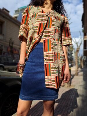 vintage denim stretchy φουστα