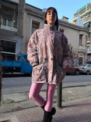vintage lilac universe patterned, long, light jacket