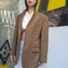vintage unisex wool blazer (ochre, beige)