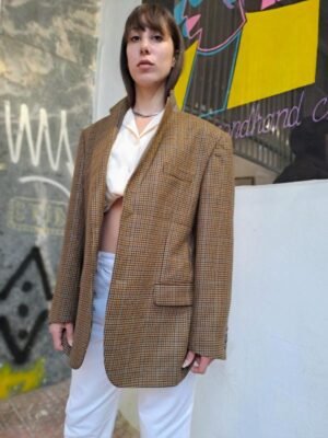 vintage unisex wool blazer (ochre, beige)