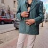 vintage unisex wool blazer (ciel, mint)