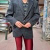 vintage unisex wool jacket (electric blue, green,black)