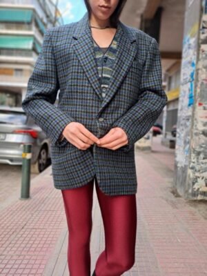 vintage unisex wool jacket (electric blue, green,black)
