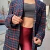 vintage unisex wool blazer (orange, red, blue)