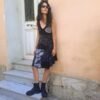 vintage 00's casual black abstract patterned dress