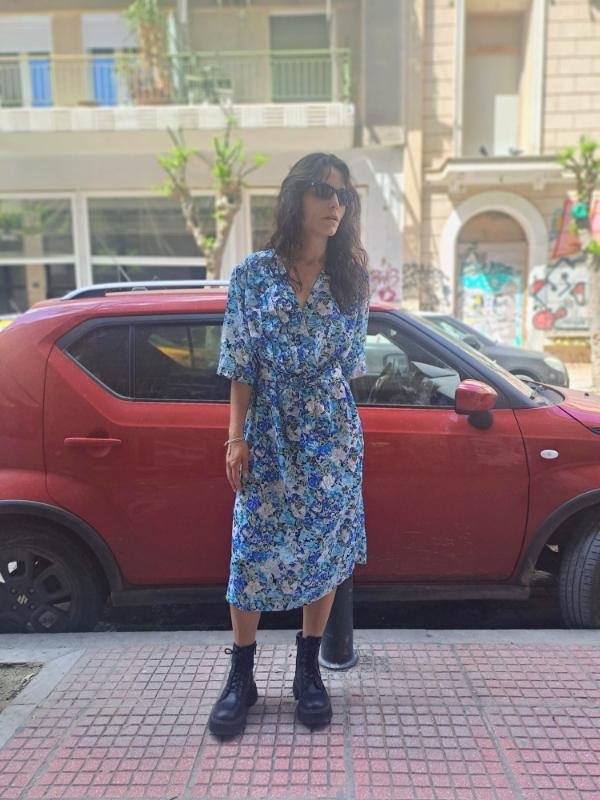 vintage floral midi dress - Image 2