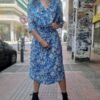 vintage floral midi dress