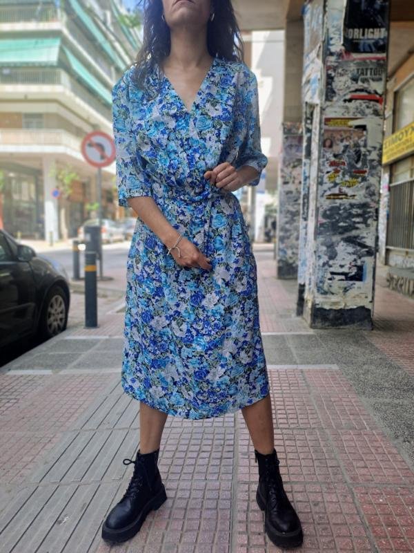 vintage floral midi dress