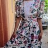 vintage floral midi dress