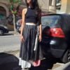 ethnic wrap-around double face skirt