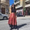 ethnic wrap-around double face skirt