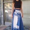 ethnic wrap-around double face skirt