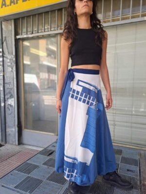 ethnic wrap-around double face skirt