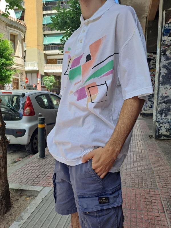 vintage printed polo shirt - Image 2