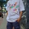 vintage printed polo shirt