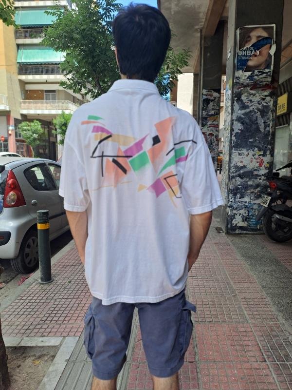 vintage printed polo shirt - Image 3