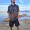 vintage patterned polo shirt