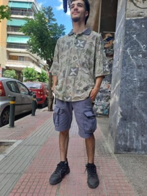 vintage patterned polo shirt