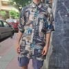 vintage patterned silk summer shirt