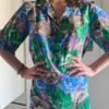vintage floral silk summer dress