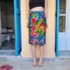 vintage floral pencil summer skirt
