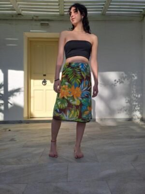 vintage floral summer skirt