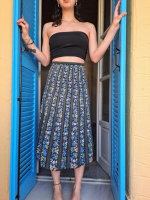 vintage floral summer skirt