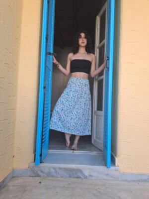 vintage floral summer skirt