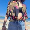 vintage summer flolar shirt