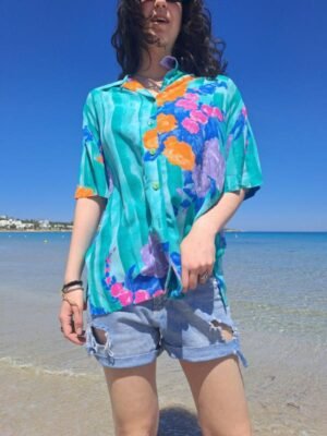 vintage summer floral shirt