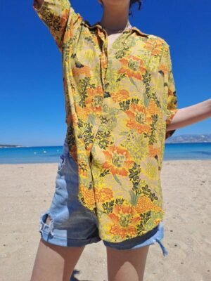 vintage summer floral shirt