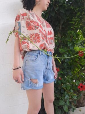 vintage summer crazy patterned shirt